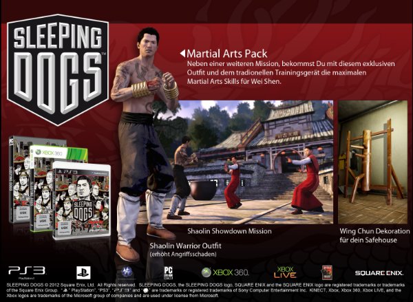 sleeping dogs material arts pack - Sleeping Dogs: Material Arts Pack für Vorbesteller