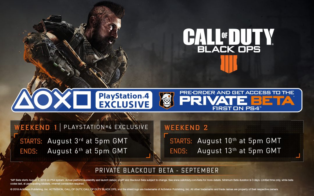 Private Black Ops 4 Multiplayer-Beta erscheint zuerst auf PS4 mit Exklusiv-Wochenende am 3. August